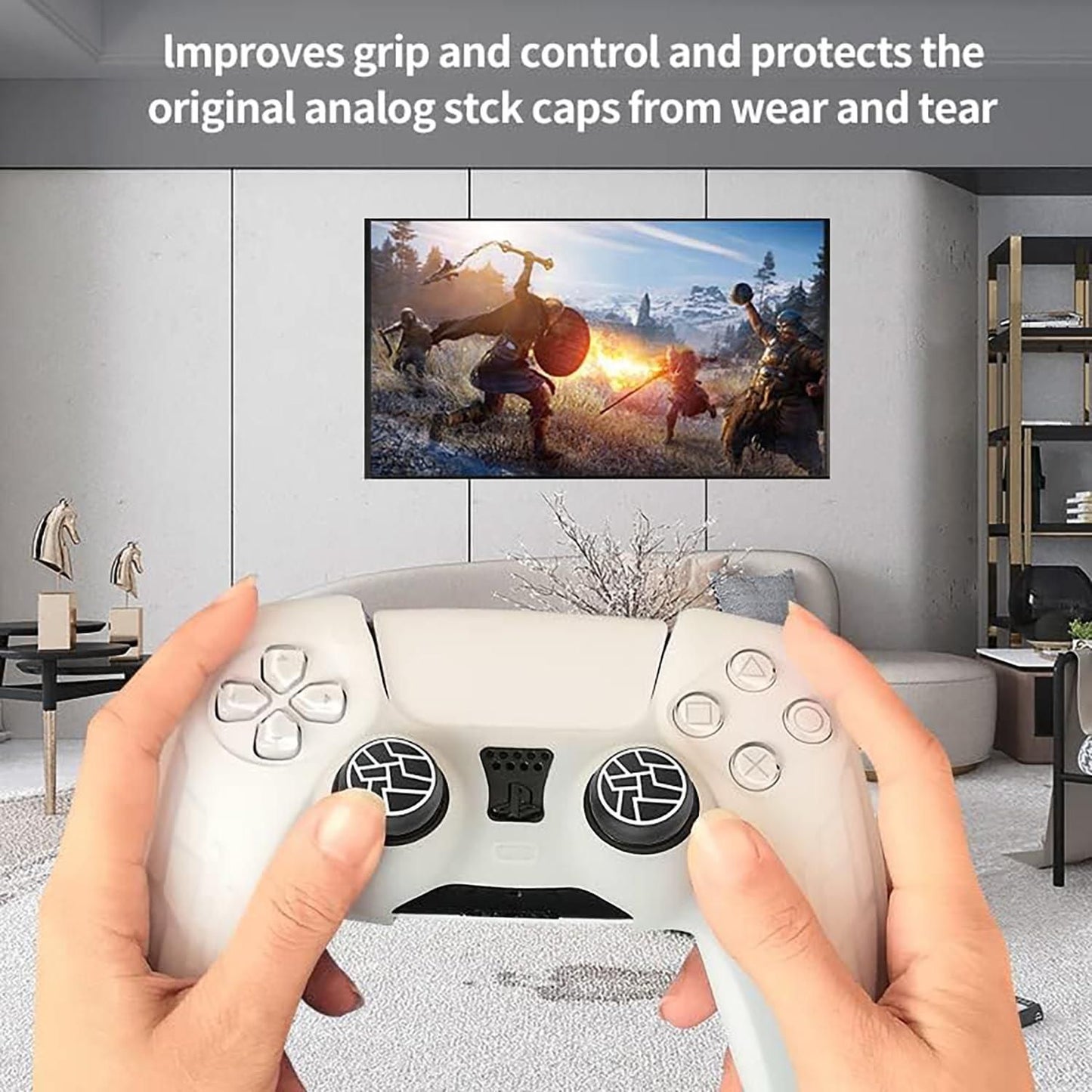 2 Pcs Thumb Stick Grips Joystick Cap