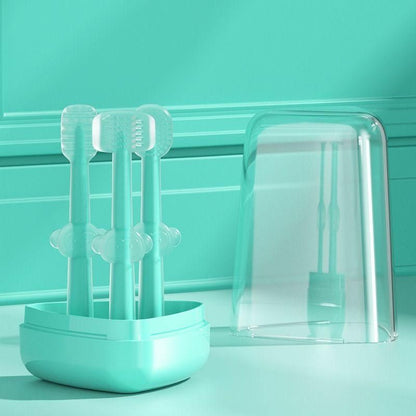 3 Steps Silicone Baby Toothbrush Set of 3 Assorted (Pack of 1)