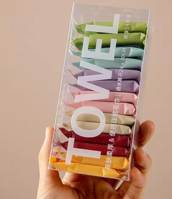 Compressed Disposable Washable Cloth Towel Tablets (Pack of 14pc)